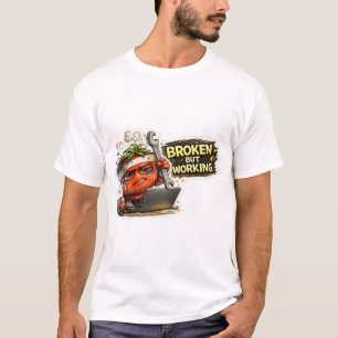 Funny Broken But Working Retro PC Computer Geek T- T-Shirt