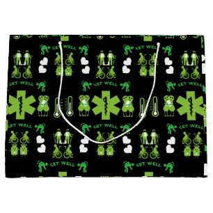 Funny Broken Leg Get Wel Large Gift Bag
