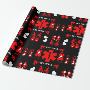 Funny Broken Leg Get Wel Wrapping Paper