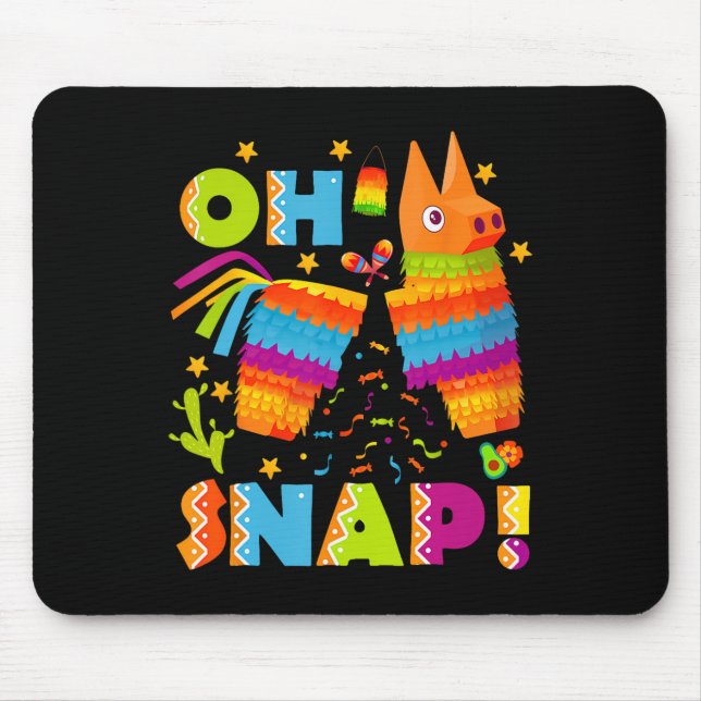 Funny Broken Pinata Oh Snap Cinco De Mayo Mexican  Mouse Mat (Front)