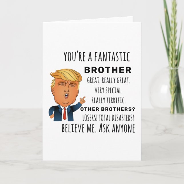 Funny Brother Birthday Best Gift Card (Front)