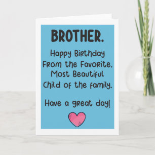 Funny Brother Birthday Card