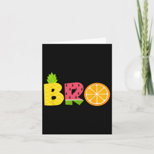 Funny Brother Fruitarian Lover Summer Boys Fruit S Card