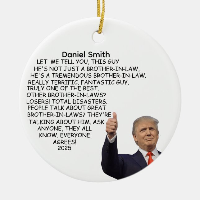 Funny Brother In Law Ornament For Brother In Law (Front)