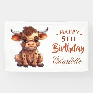 FUNNY Brown Cow  Banner