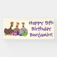Funny brown farmyard chickens knitting cartoon