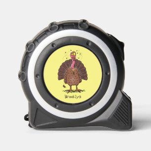 Funny brown farmyard turkey with flies cartoon 1