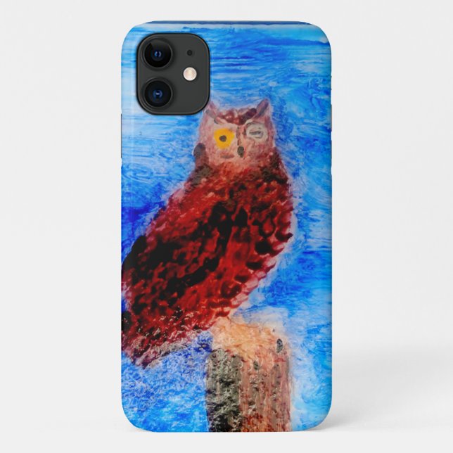 Funny Brown Owl Case-Mate iPhone Case (Back)