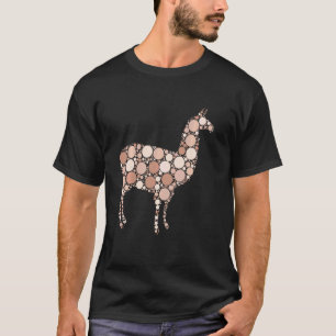 Funny Brown Polka Dot Llama International Dot Day T-Shirt