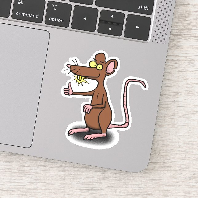 Funny brown rat cartoon illustration (Detail)