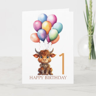 FUNNY Brown White Sweet Cow Card