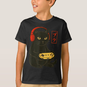 Funny bruh cat gamer video games gaming for men T-Shirt