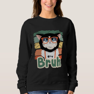 Funny Bruh Cat Meme Shirt for Teens Boys Girls Men