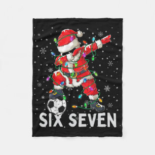 Funny Bruh Soccer Santa 67 Meme Christmas Xmas Paj Fleece Blanket