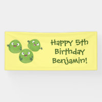 Funny Brussels sprouts vegetables cartoon