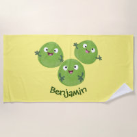 Funny Brussels sprouts vegetables cartoon