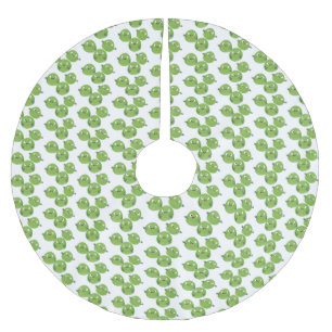 Funny Brussels sprouts vegetables cartoon Brushed Polyester Tree Skirt