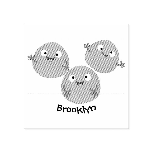 Funny Brussels sprouts vegetables Rubber Stamp (Imprint)