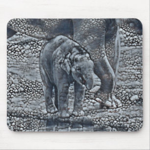 funny bubble elephant baby mouse mat