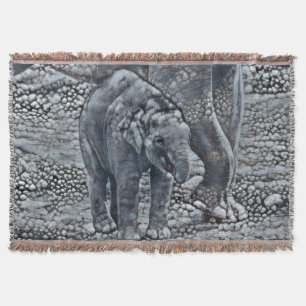 funny bubble elephant baby throw blanket