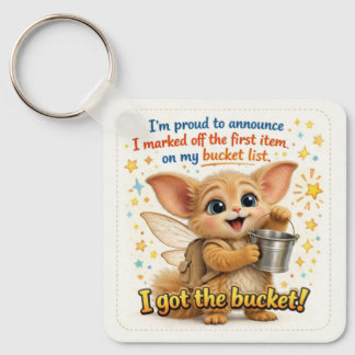 Funny Bucket List Dad Joke Key Ring