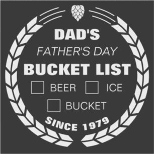 Funny Bucket List Sticker, Dad, Father's Day