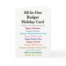 Funny Budget Holiday Card