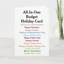Funny Budget Holiday Card