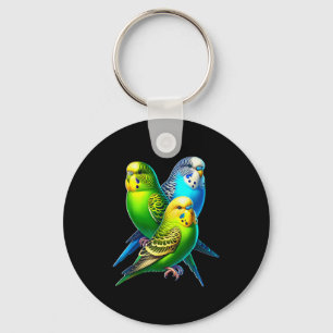 Funny Budgie Budgerigar Design Key Ring