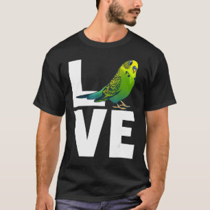 Funny Budgie For Men Women Budgerigar Parrot Puffi T-Shirt