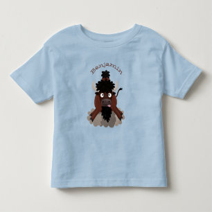 Funny buffalo bison cartoon illustration toddler T-Shirt