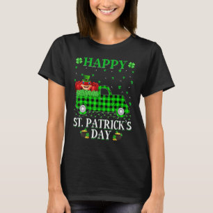 Funny Buffalo Plaid Green Truck Crab St Patrick's T-Shirt