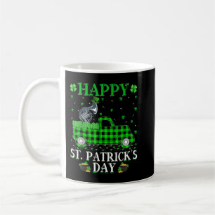 Funny Buffalo Plaid Green Truck French Horn St Pat Coffee Mug