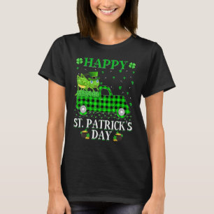Funny Buffalo Plaid Green Truck Grasshopper St Pat T-Shirt