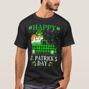 Funny Buffalo Plaid Green Truck Hamster St. Patric T-Shirt