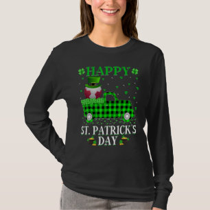 Funny Buffalo Plaid Green Truck Handball St. Patri T-Shirt