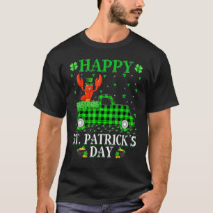 Funny Buffalo Plaid Green Truck Lobster Fish St Pa T-Shirt