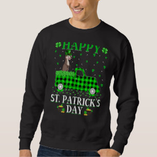 Funny Buffalo Plaid Green Truck Otter St. Patrick' Sweatshirt