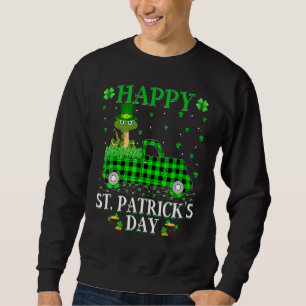 Funny Buffalo Plaid Green Truck Rattlesnake St Pat Sweatshirt