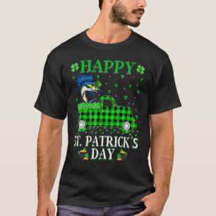 Funny Buffalo Plaid Green Truck Sailfish St Patric T-Shirt