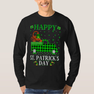 Funny Buffalo Plaid Green Truck Scorpion St Patri T-Shirt