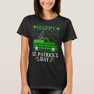 Funny Buffalo Plaid Green Truck Swallow Bird St Pa T-Shirt