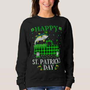Funny Buffalo Plaid Green Truck Tuna Fish St Patri Sweatshirt