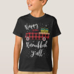 Funny Buffalo Plaid Happy Hanukkah Y'all Red Truck T-Shirt<br><div class="desc">Funny Buffalo Plaid Happy Hanukkah Y'all Red Truck Gift</div>