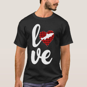 Funny Buffalo Plaid Love Rainbow Trout Fish Valent T-Shirt