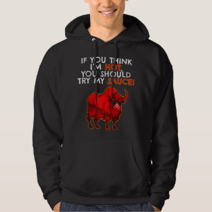Funny Buffalo Sauce Cartoon Chicken Wing Funny Say Hoodie
