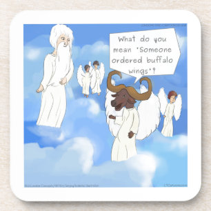 Funny Buffalo Wings In Heaven Gift Coaster