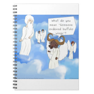 Funny Buffalo Wings In Heaven Gift Notebook