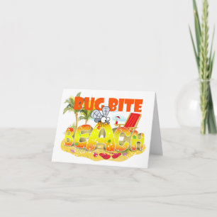 Funny Bug Bite Beach Greeting Card