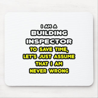 Funny Building Inspector T-Shirts and Gifts Mouse Mat